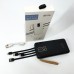 Power Bank зарядний пристрій на сонячній батареї 10000mAh з індикатором заряду. Колір: чорний