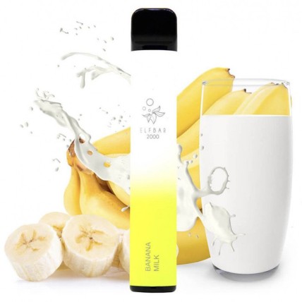 Elf Bar Original (Ельф Бар) 2000 тяг. (Banana Milk) Бананове молоко