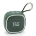 Портативна Bluetooth-колонка TG659 з ремінцем, Бездротова колонка портативна потужна. Колір: зелений