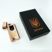 Електрична та газова запальничка Україна з USB-зарядкою HL-431, Юсб запальничка. Колір: золотий