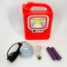 Ліхтар кемпінг переносний 6399А - LED+COB, power bank, 2x18650, сонячна батарея. Колір: помаранчевий