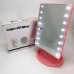 Дзеркало для макіяжу з 16 LED підсвічуванням Mirror, косметичне дзеркало з підсвічуванням. Колір: рожевий