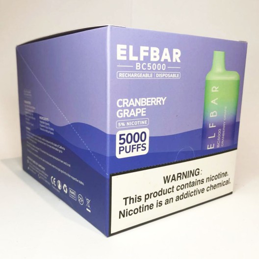 Elf Bar BC5000 Original 5% перезаряджається под. Журавлина Виноград (Cranberry Grape)