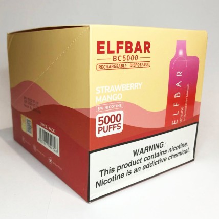 Elf Bar BC5000 Original 5% перезаряджається под. Полуниця Манго (Strawberry Mango)