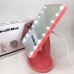 Дзеркало для макіяжу з 16 LED підсвічуванням Mirror, косметичне дзеркало з підсвічуванням. Колір: рожевий