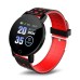 Фітнес трекер розумний смарт годинник UWatch 119 Plus з крокоміром. Колір: червоний
