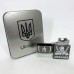 Дугова електроімпульсна запальничка USB Україна (металева коробка) HL-449. Колір: чорний