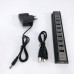 Розгалужувач USB HUB на 10 портів з активною зарядкою 220V, Розгалужувач юсб, Хаб для ноутбука