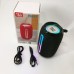 Портативна Bluetooth-колонка TG653 USB з ремінцем бездротова колонка портативна потужна. Колір: зелений