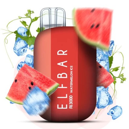 Elf Bar RI3000 5%. Кавун (Watermelon Ice)