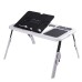 Складаний столик для ноутбука LD-09 E-Table, столик з охолодженням 2 USB кулера, Стіл підставка з вентиляцією