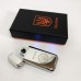 Дугова електроімпульсна запальничка USB Герб України індикатор заряду, ліхтарик HL-442. Колір: срібло
