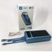 Портативний зарядний пристрій на 20000mAh, Power Bank на сонячній батареї, для планшета. Колір: синій