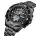 Годинник наручний чоловічий SKMEI 1670BKWT BLACK-WHITE, Армійський годинник протиударний. Колір: чорний