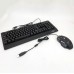 Клавіатура+мишка UKC з LED підсвічуванням від USB M-710, клавіатура ігрова з підсвічуванням та мишкою