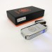 Дугова електроімпульсна запальничка USB Герб України індикатор заряду, ліхтарик HL-442. Колір: срібло