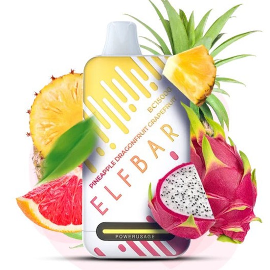 Elf Bar BC15000 5% 15000 тяг. Ананас Драконовий фрукт Грейпфрут (Pineapple Dragon Fruit Grapefruit)