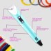 3D ручка Smart 3D Pen 2 c LCD дисплеєм, Цікава ручка 3д для дітей, Оригінальна. Колір: блакитний
