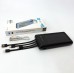 Портативний зарядний пристрій на 10000mAh, Power Bank на сонячній батареї, заряджання. Колір: чорний