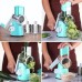 Овочерізка мультислайсер Tabletop Drum Grater Kitchen Master Терка для овочів та фруктів 3 насадки. Колір: блакитний