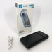 Портативний зарядний пристрій на 10000mAh, Power Bank на сонячній батареї, заряджання. Колір: чорний
