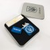 Дугова електроімпульсна запальничка USB металева коробка HL-447. Колір: синій