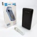 Портативний зарядний пристрій на 10000mAh, Power Bank на сонячній батареї, заряджання. Колір: чорний