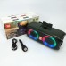 Портативна колонка TG333 2x5W з підсвічуванням RGB, акумуляторна колонка для музики. Колір: зелений