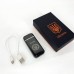 Дугова електроімпульсна запальничка USB Герб України (індикатор заряду, ліхтарик) HL-442. Колір чорний