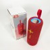 Портативна Bluetooth колонка TG619C FM-радіо USB/TF з ремінцем, гучна блютуз колонка. Колір: червоний
