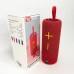 Портативна Bluetooth колонка TG619C FM-радіо USB/TF з ремінцем, гучна блютуз колонка. Колір: червоний