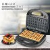 Вафельница Domotec MS-7705  электрическая с антипригарным покрытием 1000 Вт, Электро вафельница