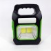 Портативний ліхтар лампа JY-978B акумуляторний із сонячною панеллю + Power Bank. Колір: зелений