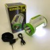 Ліхтар кемпінговий із сонячною панеллю 5158-LED-COB power bank, переносний ліхтар. Колір: зелений