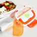 Ланч бокс електричний із підігрівом Lunch Heater 220V Pro, контейнер для їжі з відсіками. Колір: помаранчевий