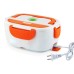 Ланч бокс електричний із підігрівом Lunch Heater 220V Pro, контейнер для їжі з відсіками. Колір: помаранчевий