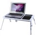 Складаний столик для ноутбука LD-09 E-Table, столик з охолодженням 2 USB кулера, Стіл підставка з вентиляцією