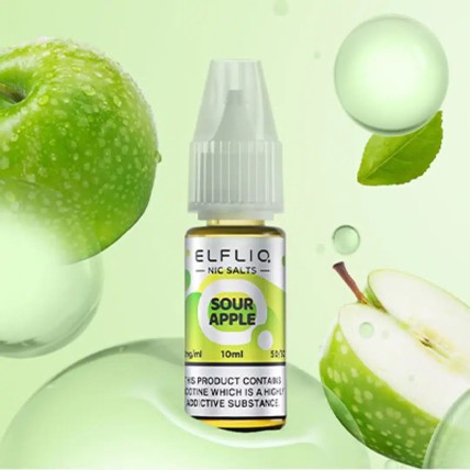 Рідина ELFLIQ 10мл 5%. Кисле Яблуко (Sour Apple)