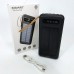 Power Bank Solar Smart 1015 зарядний пристрій на сонячній батареї 20000mAh з індикатором заряду Чорний