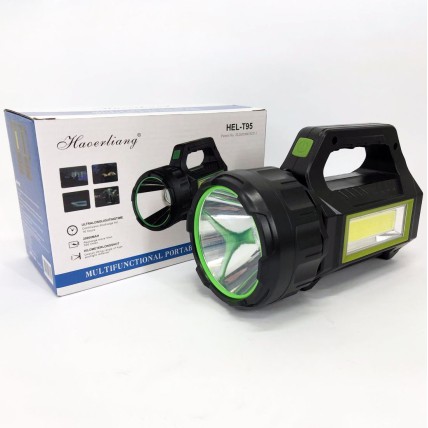 Ліхтар переносний кемпінг T95-LED+COB з функцією PowerBank, повербанк, сонячна батарея