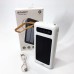 Power Bank Solar Smart 1015 зарядний пристрій на сонячній батареї 20000mAh з індикатором заряду Білий