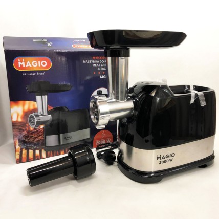 М'ясорубка MAGIO MG-267 2000 Вт, м'ясорубка для дому, м'ясорубка для овочів, електром'ясорубка для дому