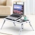 Складаний столик для ноутбука LD-09 E-Table, столик з охолодженням 2 USB кулера, Стіл підставка з вентиляцією