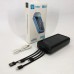 Портативний зарядний пристрій на 20000mAh, Power Bank на сонячній батареї, для планшета. Колір: чорний