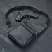 Подарунковий набір 2В1! Сумка шкіряна + професійний ліхтар: POLICE BL-X71-P50