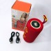 Bluetooth колонка портативна TG656 FM-радіо, акумуляторна колонка для музики. Колір: червоний