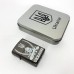 Дугова електроімпульсна запальничка USB Україна (металева коробка) HL-449. Колір: чорний