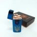 Електрична та газова запальничка Україна із USB-зарядкою HL-431, запальничка спіральна. Колір: синій
