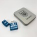 Дугова електроімпульсна запальничка USB Україна (металева коробка) HL-449. Колір: синій