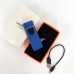 Електрозапальничка USB ZGP ABS, сенсорна електрична запальничка спіральна. Колір: синій